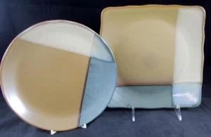 Sango Gold Dust Green Lot of 1 Salad Plate and 1 Square Salad Plate 5040 - Picture 1 of 8