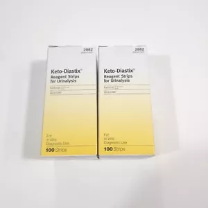 Tiras reactivas Keto-Diastix para análisis de orina, glucosa y cetonas 100 cada una - Imagen 1 de 7