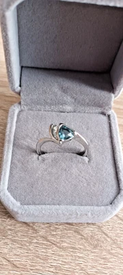 blauer Topas Ring  Gr. 57 - Bild 1 von 4