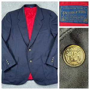 Vintage Pendleton Blue Blazer Coat - Men’s 44- 100% Virgin Wool - Made In USA - Picture 1 of 10