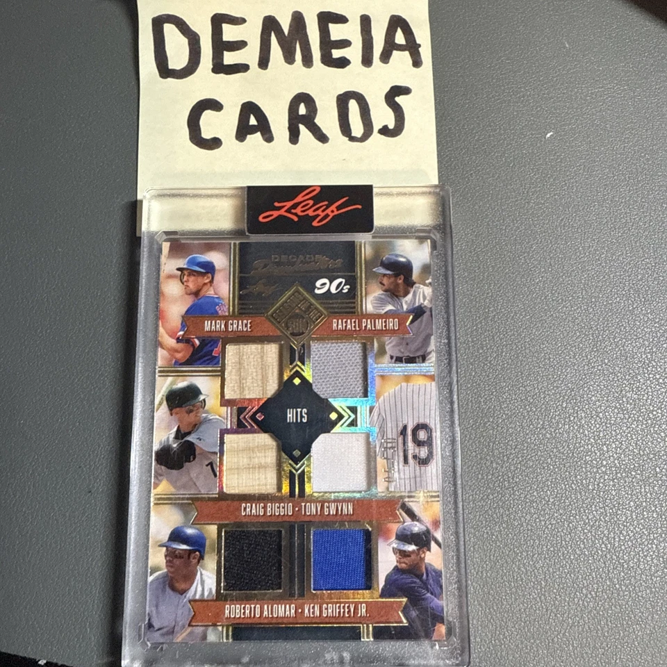 2025 Seasons In The Sun 6 Juego Usado Reliquia Griffey Gwynn Grace Biggio Alomar 8/30 Foto 1 de 2