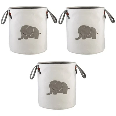  Set of 3 Spielzeugkorb Baby Für Kinder Zusammenklappbarer Wäschekorb - Bild 1 von 4