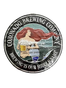 Coronado Brewing Company Tin Metal Sign Beer Mermaid Wall Decor Bar Man Cave 10" - Picture 1 of 4
