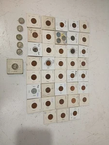 Estate Lot Of 40 Wheat Pennies And 6 Buffalo Nickels - Bild 1 von 7