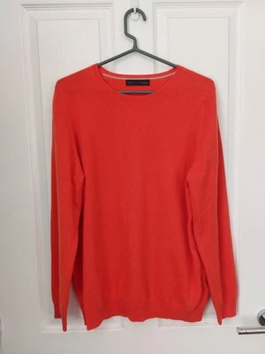 M&S Autograph 100% Pure Cashmere Bright Orange Jumper Size 20 - Image 1 of 4