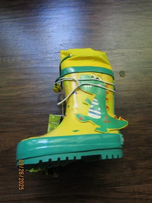 NUEVO MUCKY WEAR LINDO DINOSAURIO BOTAS DE GOMA TALLA 4T Foto 1 de 4