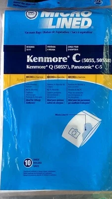 DVC Micro-Lined Paper Replacement Bags | Fits Kenmore Type C, Q, 50104 - Image 1 of 4