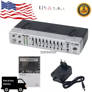 FBQ800 9-Band Graphic EQ Audio Equalizer Processor Feedback Suppressor USA - Picture 1 of 8