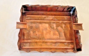 Handcrafted  Mid Century  Copper Cigar Cigarette Tobacciana Table Ashtray - Picture 1 of 8