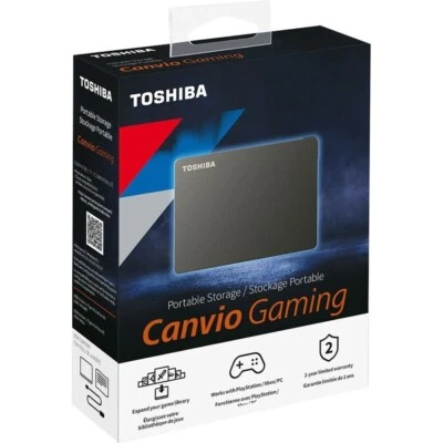 Toshiba HDTX140XK3CA Canvio Gaming 4 TB Portable Hard Drive - External - Black - Image 1 of 3