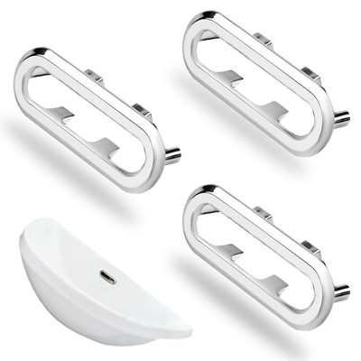 KNOPPO 3er Set Überlauf Abdeckungen Für Waschbecken - Chrom Ringe Für Bad Und Küche