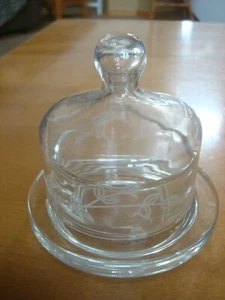 Princess House Heritage Baby Cakes Small Round Covered Butter Dish Vine Design - Picture 1 of 5