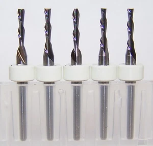 (5) 2.00mm (.0787") CARBIDE 2 FLUTE ENDMILLS, DOWN CUT WITH RINGS 1650Q0787.340 - Picture 1 of 3