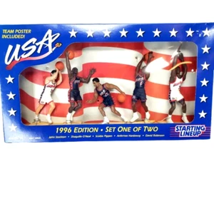 Kenner 1996 alineación inicial equipo de la NBA baloncesto de Estados Unidos - juego sellado 1 de 2 con póster - Imagen 1 de 2