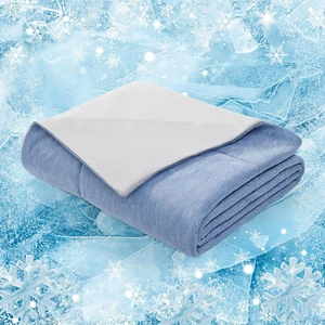 Cooling Comforter King, Cold Touch Fabric Absorbs Body Heat Summer Blanket, Cool - Picture 1 of 7