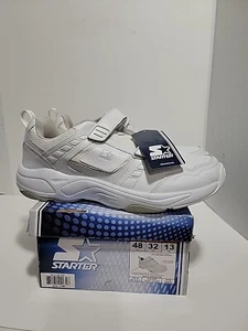 STARTER COREY 550103019 NEW WHITE LEATHER 2STRAP ATHLETIC WALKING MENS 13W SHOES - Picture 1 of 5