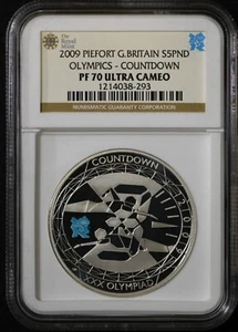 2009 Great Britain 5€ ~ Piefort Olympics, Countdown ~ NGC PF 70 w/ Org Cert ~ #7 - Picture 1 of 8