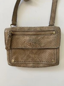 Cole Haan Mini Suede Shoulder Bag Purse Brown Vintage EUC - Picture 1 of 7