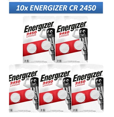 2x/4x /10x Energizer CR2450 Lithium 3V coin cell battery 2450 Car Key Fob - Image 1 of 2