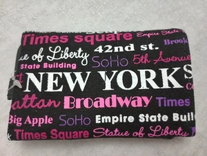 Nueva York Sitio Ver Lugares Cartera Negra Triple - Imagen 1 de 5