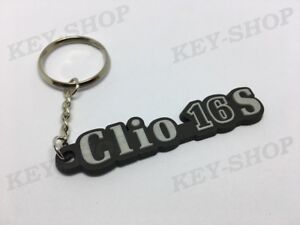 Porte clés / Keychain / Keyring PVC souple Clio 16S Renault logo