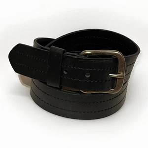 Cinturón de trabajo cosido de cuero genuino negro talla 36 Levi's Signature para hombre - Imagen 1 de 7