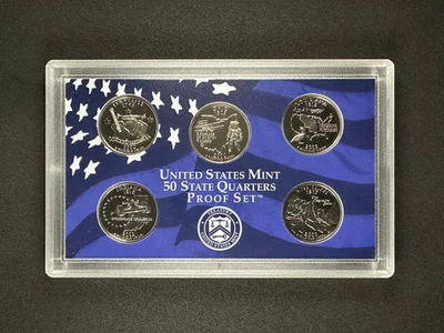 2002-S US Mint 50 State Quarters Proof Set | 5 Coins | Original Packaging/CoA - Image 1 of 4