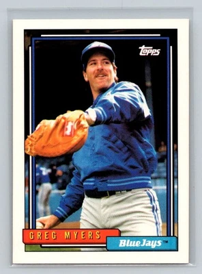 1992 Topps #203 Greg Myers Toronto Blue Jays Baseball Card - Image 1 of 2