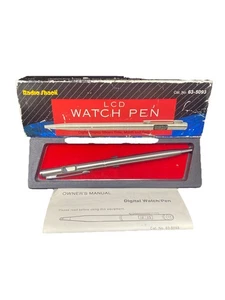 Vintage Radio Shack Silver LCD Digital Watch Pen 63-5093 Tandy Corporation Read - Picture 1 of 3