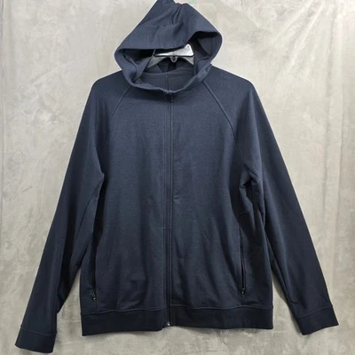 Chaqueta con Capucha Lululemon Para Hombres XL Cremallera Completa Ligera Azul Athleisure Foto 1 de 4