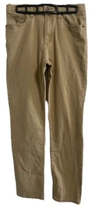 U.S. POLO ASSN Boys Jeans Size 16 Straight Adjustable Inner Waist Stretch Tan - Picture 1 of 11