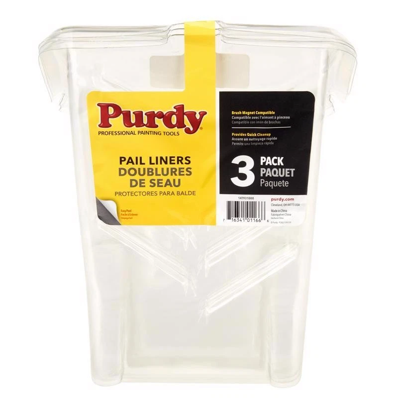 Forros de cubo Purdy 4,5 pulgadas Herramienta para pintores de plástico transparente W Foto 1 de 1