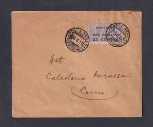 ITALY 1917 ‘IDROVOLANTE’ OVERPRINTED AIRMAIL ISSUE ON COVER PALERMO TO COMO - Imagen 1 de 2