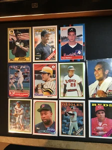 Random 11 card lot Baseball MLB Bonds, Glavine, Clemens, Carew, ott, Puckett - Picture 1 of 4