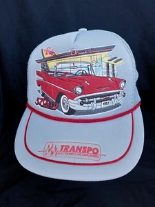 Vintage 80's Transpo Electronics Inc.57' Chevy Bob's Diner Snapback Hat - Picture 1 of 6
