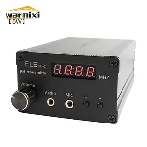 Transmisor FM estéreo de 5 W transmisión de audio inalámbrico transmisor de radio alimentación - Imagen 1 de 3