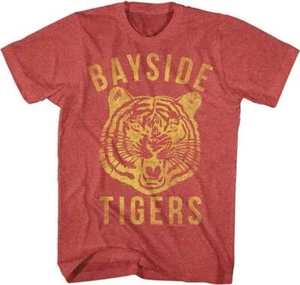 Camiseta para hombre Saved By The Bell Bayside Tigers con logotipo amarillo grande angustiado - Imagen 1 de 5