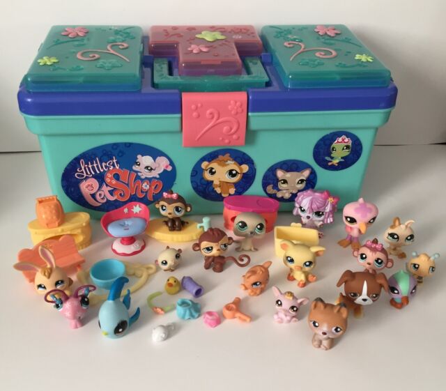 Hasbro Littlest Pet Shop - Paquete de 8 mascotas con purpurina #4080-4087