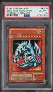 2000 Yugioh Japanese Pharaohs Servant Blue Eyes Toon Dragon PS-00 PSA 10 - Picture 1 of 2