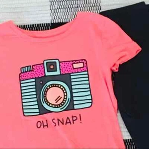 Oh snap camera girl shirt tee top and leggings pants set summer school 10  - Picture 1 of 5