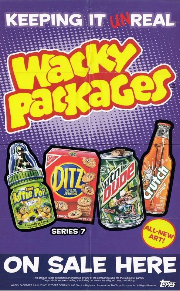 WACKY PACKAGES SERIES 7 2010 TOPPS PROMOTIONAL PROMO POSTER - Image 1 of 1