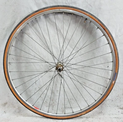 Rigida 27" Vintage Front Road Wheel DuraAce 100mm DBLwall AV QR Silver Ships USA - Image 1 of 4