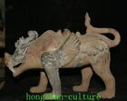 18" Old Tang SanCai Poterie Porcelaine Dynastie Feng Shui Dragon Beast Statue