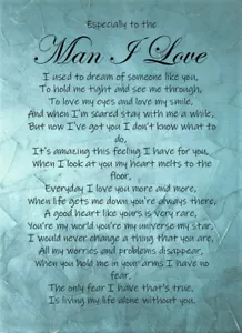 'Specially to the Man I Love' - A5 Karte für ihn Ehemann männliche Liebe - Bild 1 von 3