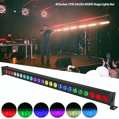 24x4WLED Wallwasher Luz Bar Iluminación de escenario RGB DMX Luz de fiesta Navidad - Imagen 1 de 4