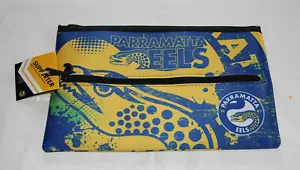 Parramatta Eels NRL Team Printed Neoprene Zip Up Pencil Case New - Picture 1 of 2