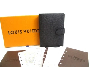 Auth LOUIS VUITTON Taiga Ardoise Leather Small Ring Agenda Cover #a722 - Picture 1 of 12