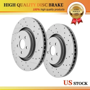 Front Drilled Brake Rotors for 2019-2021 2022 2023 Ford Edge Lincoln Nautilus - Picture 1 of 6