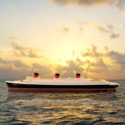 NORMANDIE Atlas 1/1250 Transatlantic Boat Ship Replica Alloy Model Toy Collecte - Image 1 of 4