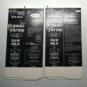 2 cartoni latte VINTAGE latte crudo nero di Gates Homestead Farms Chittenango NY - Foto 1 di 5